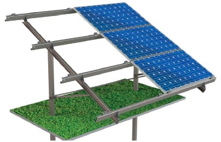 Single Pile Triple Landscape Mounting Systems